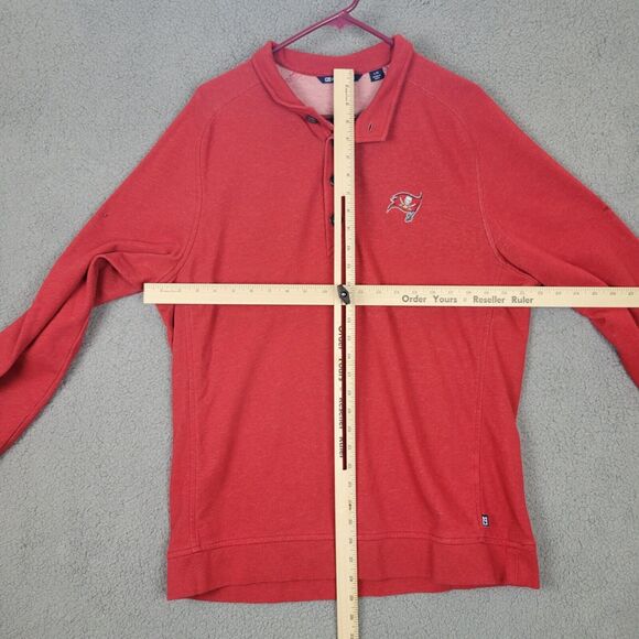 Tampa Bay Buccaneers Shirt Mens Large Cutter & Buck Polo Red NFL Football - Picture 10 of 12